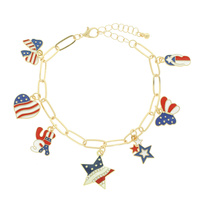 AMERICANA THEME CHARM BRACELET